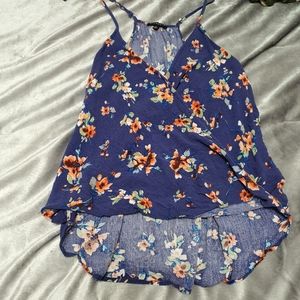 Flowery blue shirt